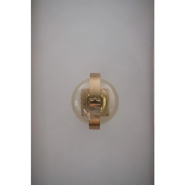 Mid-Century Italian Wall Light Scultpure in Glass and Brass, 1950s For Sale - Image 4 of 7