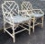 Wood Pair of 1970s Rattan Bamboo Chippendale Armchairs For Sale - Image 7 of 9