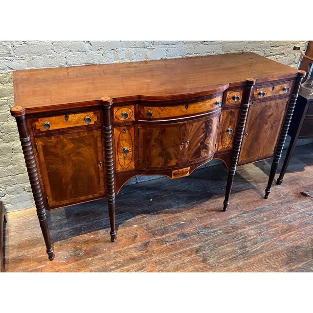 Traditional Very Fine Early 19th Center Portsmouth, Nh Federal Inlaid Sideboard For Sale - Image 3 of 9