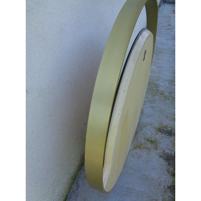 Space Age Mirror in Brass and Rose Gold Mirror, 1970s For Sale - Image 11 of 15