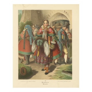 Weizacker, Pomeranian Traditional Costume, 1875, Chromolithograph on Paper For Sale