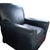 Ebony Elevate Your Living Space With This Iconic Three-Piece Set, of Two Vintage Leather Club Chairs & a Matching Oversized Ottoman by Futuristic Furniture. For Sale - Image 8 of 12