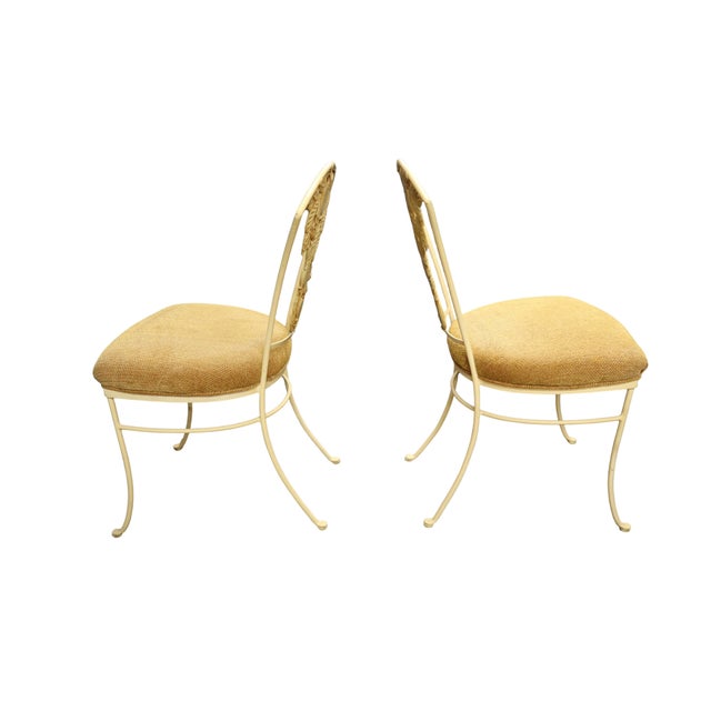 White Mid-Century Brown Jordan Wrought Iron Pomegranate Patio Set For Sale - Image 8 of 10
