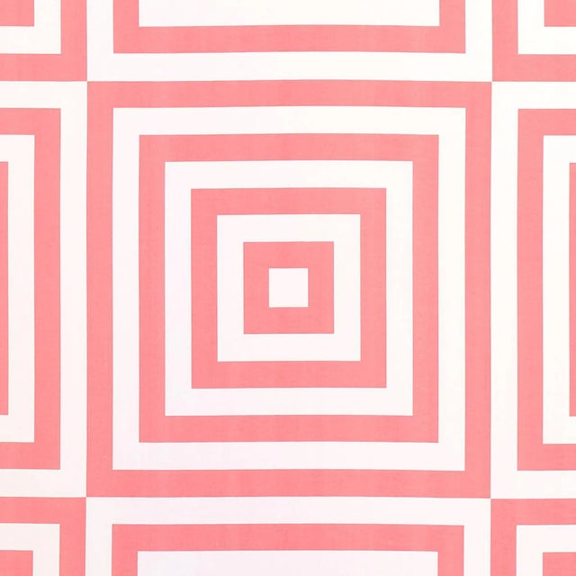 Sample - Schumacher Roxbury Indoor/Outdoor Fabric in Coral For Sale