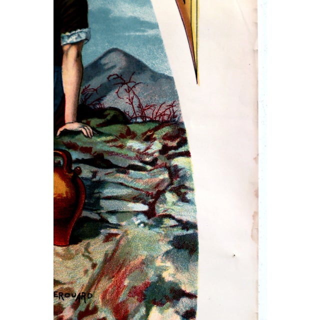 1900 - 1909 1900 French Wine Poster - Grand Cru Banyuls, Vve. P. Oliver For Sale - Image 5 of 5