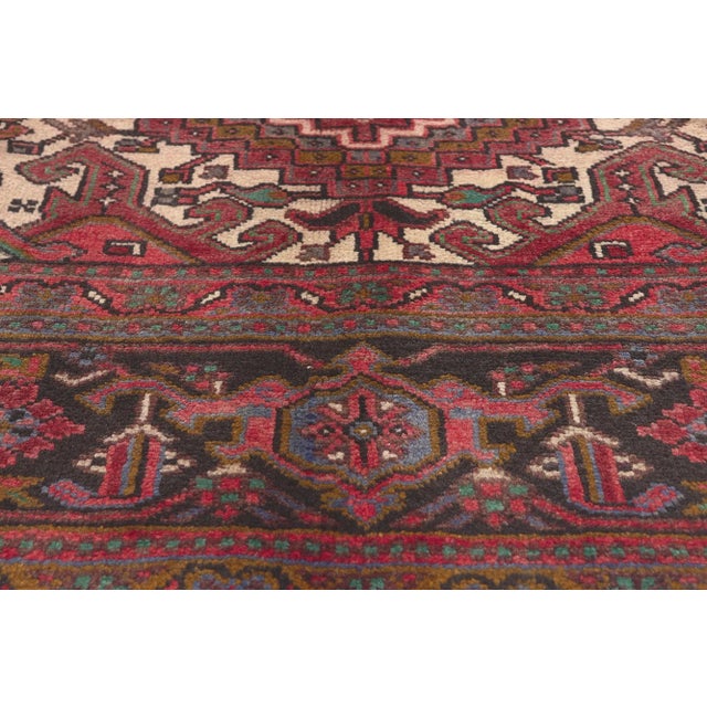 Mid 20th Century Mid 20th Century Mid 20th Century Vintage Persian Heriz Rug - 08'01 X 11'02 For Sale - Image 5 of 9
