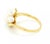 Mikimoto Akoya Pearls Diamond 18k Yellow Gold Ring For Sale - Image 4 of 7