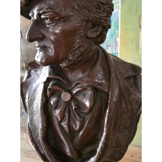 Brown Antique Bronze Sculpture Classical R Wagner For Sale - Image 8 of 13