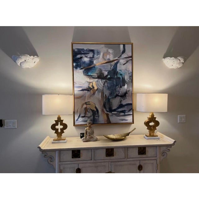 1990s Vintage Art Deco Bisque Koi Wall Sconces For Sale - Image 5 of 12