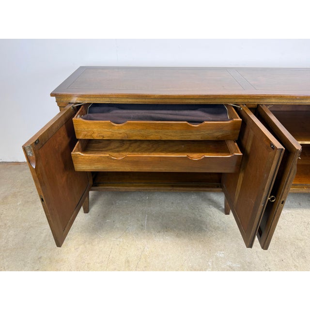 Mid 20th Century 1960’s Baker Furniture French Regency Walnut Sideboard / Credenza For Sale - Image 5 of 12