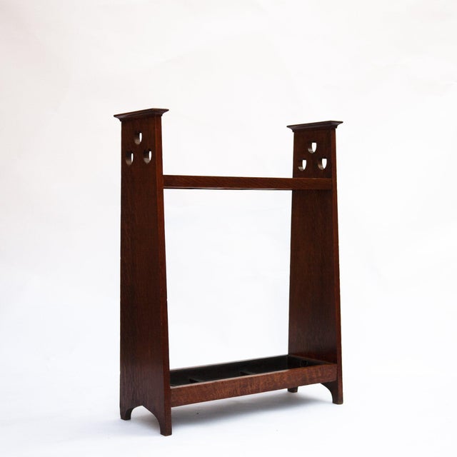 Wood Arts & Crafts Stick Stand from Wylie & Lochhead, 1920s For Sale - Image 7 of 10