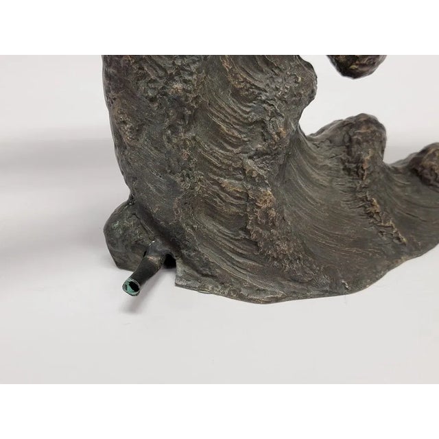 This pair of 1980s Bronze Dolphin Water Fountains exudes an antique style with a natural bronze finish, making them a...