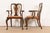 1980s Henkel Harris Queen Anne Solid Mahogany Armchairs or Dining Chairs, Pair For Sale - Image 5 of 11