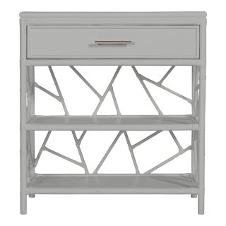 Tiffany End Table in Light Gray For Sale