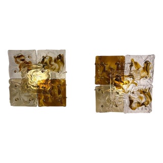 Patchwork Wall Lamps by Toni Zuccheri for Venini, 1970s, Set of 2 For Sale