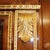 Wood Large Walnut and Gilded Wood Bookcase, Italy, 1980s For Sale - Image 7 of 8