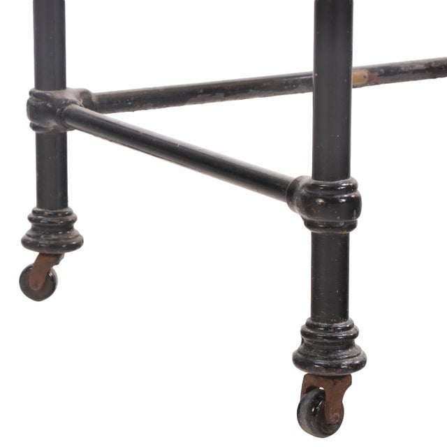 Metal Iron and Brass Marble Top Stand, Likely French, Late 19th C. For Sale - Image 7 of 10