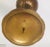 Large Brass Japanese Candlesticks on a Round Scalloped Base and Top For Sale - Image 4 of 13
