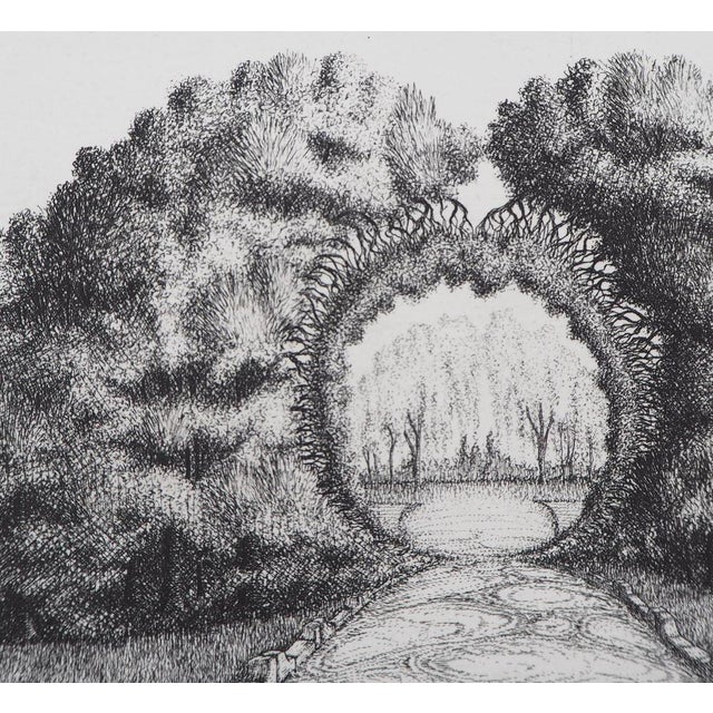 François Houtin, East Entrance of the Garden of Delights, Engraving For Sale - Image 5 of 6