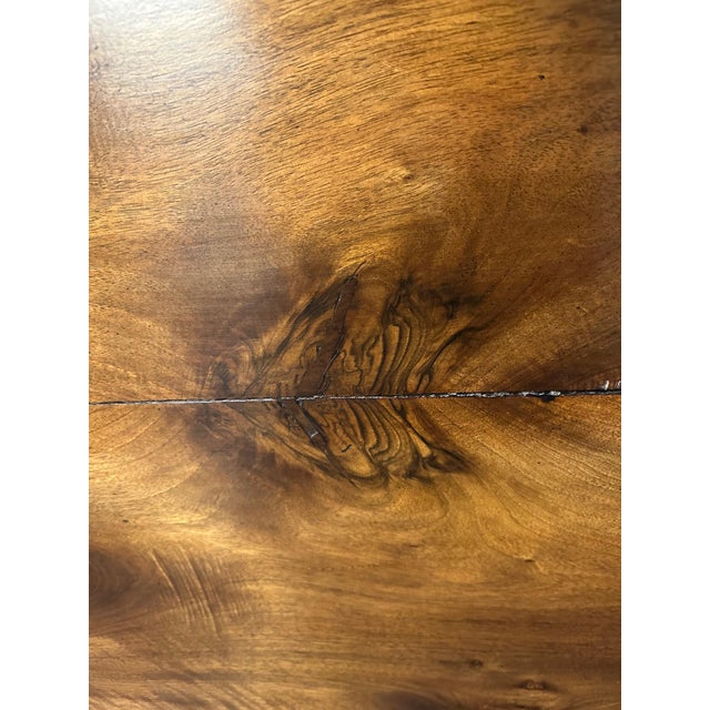 Wood Large French Table in Walnut For Sale - Image 7 of 16
