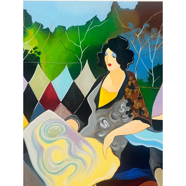 Itzchak Tarkay Afternoon Luncheon Serigraph 1998 Limited Edition Numbered Signed 1998 For Sale - Image 9 of 15