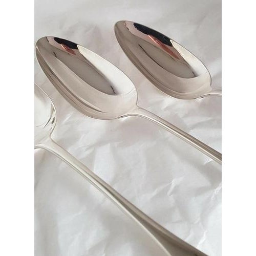 Antique Victorian Sterling Silver English Pattern Spoons, London, 1859, Set of 4 For Sale - Image 10 of 14