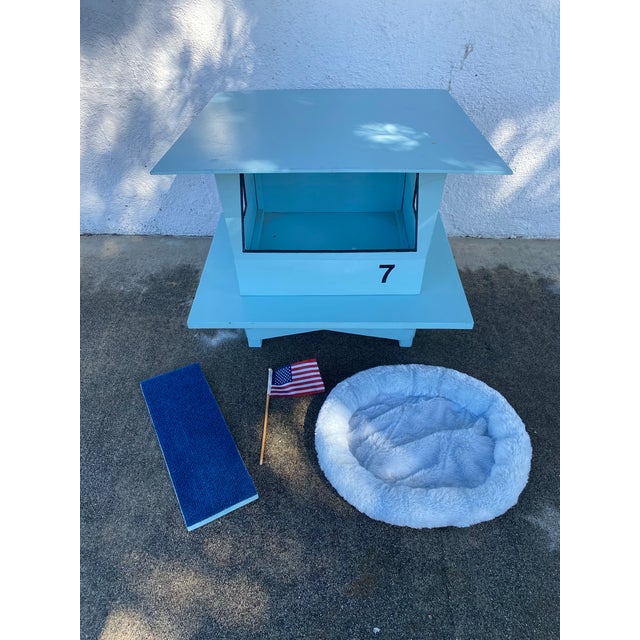 Custom made pet bed. Perfect size for a small dog or cat. Exact, detailed replica of a Southern California beach lifeguard...
