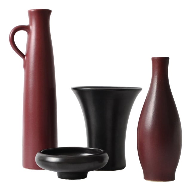 Studio Ceramic Vases by Jan Bontjes Van Beek, 1950s, Set of 4 For Sale