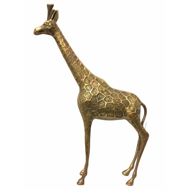 Vintage Mid-Century Brass Giraffe For Sale - Image 4 of 8