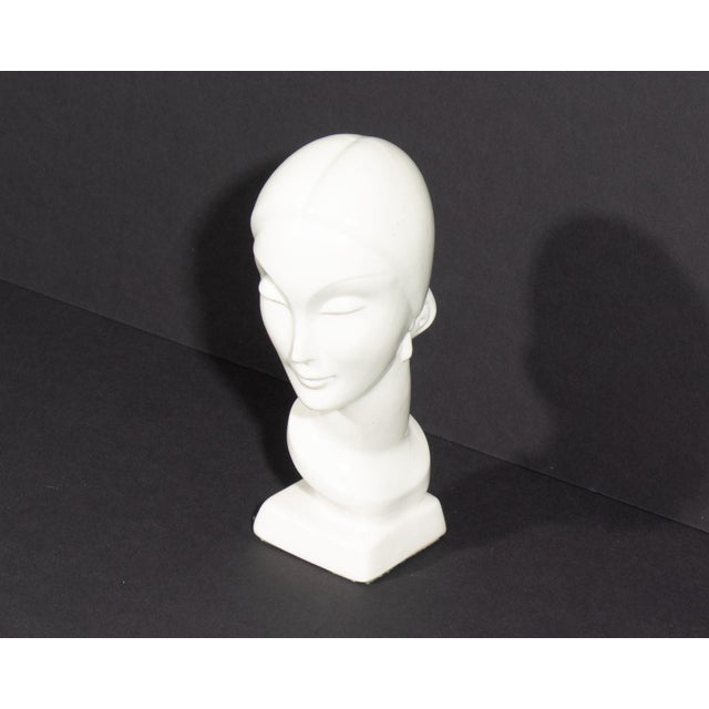 Art Deco Amaco American Art Clay Company Art Deco Bust For Sale - Image 3 of 8