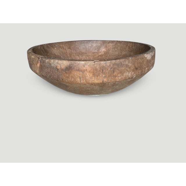 Monumental Sculptural Antique Wood Bowl For Sale - Image 16 of 18