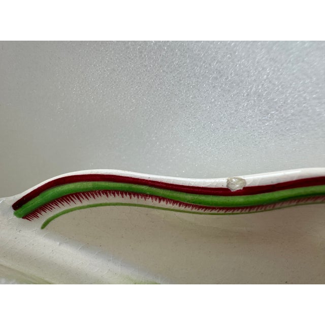 Pair 1890 French Sarreguemines Faience Asparagus Plates For Sale - Image 10 of 12