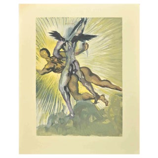 Salvador Dalí, The Guardian Angels of the Valley, Woodcut, 1963 For Sale
