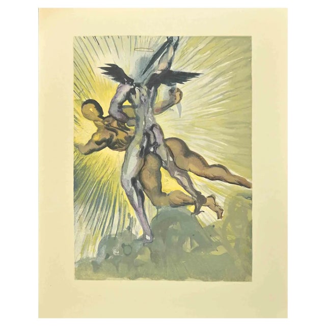 Salvador Dalí, The Guardian Angels of the Valley, Woodcut, 1963 For Sale