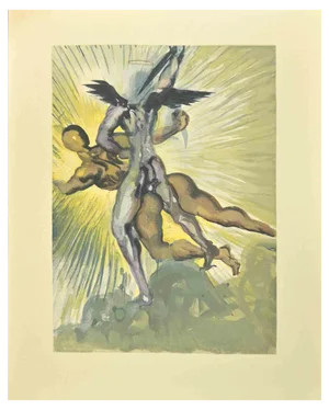 Salvador Dalí, The Guardian Angels of the Valley, Woodcut, 1963