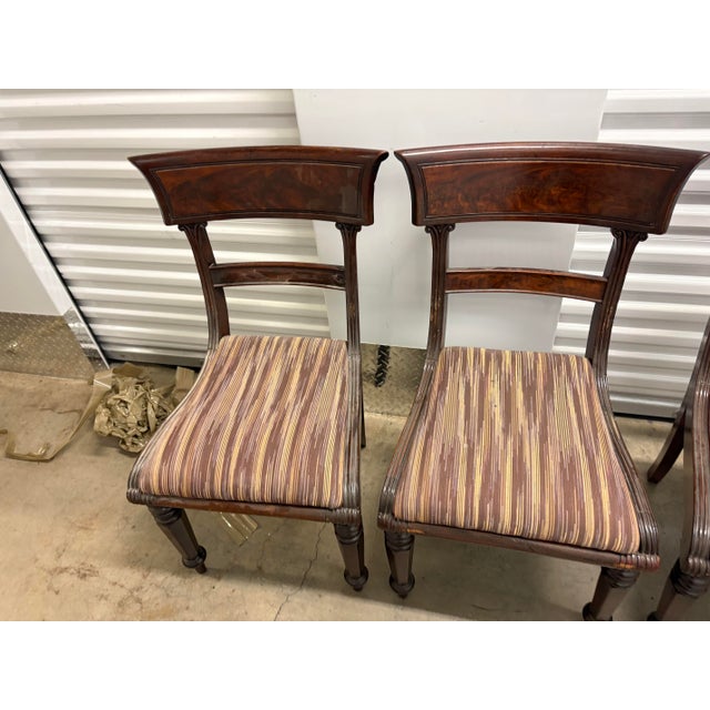 Set of 5 Empire-Style Dining Chairs - Refinished - Good Condition For Sale - Image 4 of 12