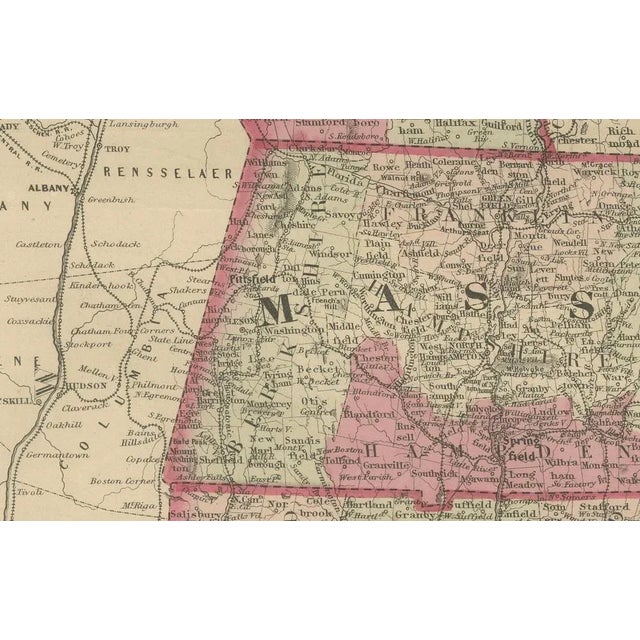 Civil War Era Map of Vermont, New Hampshire and Southern New England, 1864 For Sale - Image 4 of 10