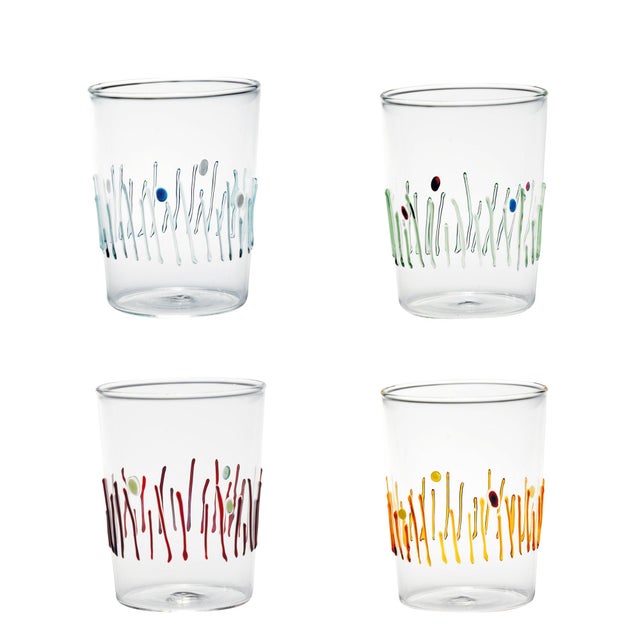 Glass Quattro Stagioni Glasses - Set of 4 For Sale - Image 7 of 7