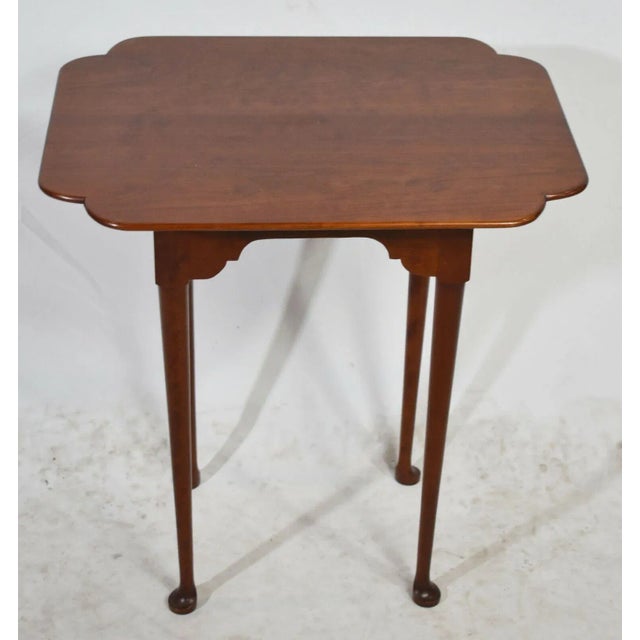 Eldred Wheeler Queen Anne Style Maple Beautiful Tea Table Bench Made For Sale - Image 9 of 9