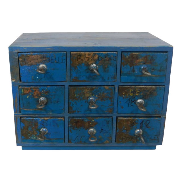 Workshop Chest of 9 Drawers, 1970s For Sale