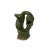Vintage Oriental Ceramic Green Man Hold Lamp Shape Display Figure For Sale - Image 4 of 6
