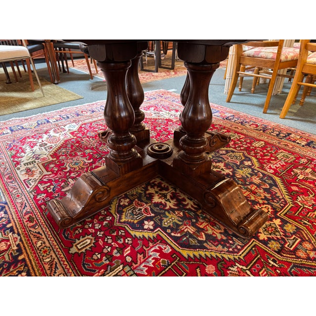 Theodore Alexander for Castle Bromwich Walnut Wood Jupe Dining Table, 60 to 78 Inch For Sale - Image 13 of 18
