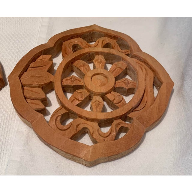 Mid 20th Century Wood Trivets- Set of 8 For Sale - Image 4 of 10