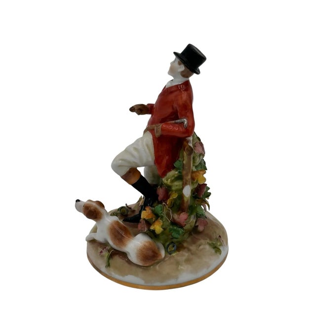 Von Schierholz Fox Hunting Figurine, 1907-1920s A charming and finely detailed Von Schierholz porcelain figurine depicting...