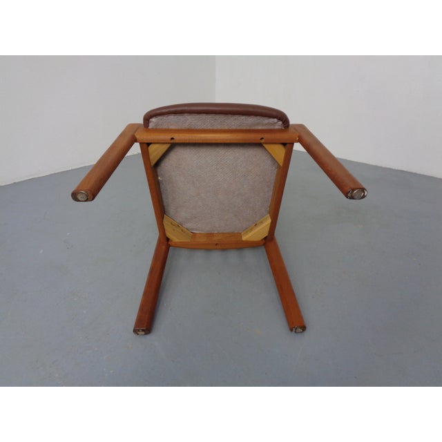 Danish Teak and Leather Armchair from Dyrlund, Denmark, 1970s For Sale - Image 12 of 16
