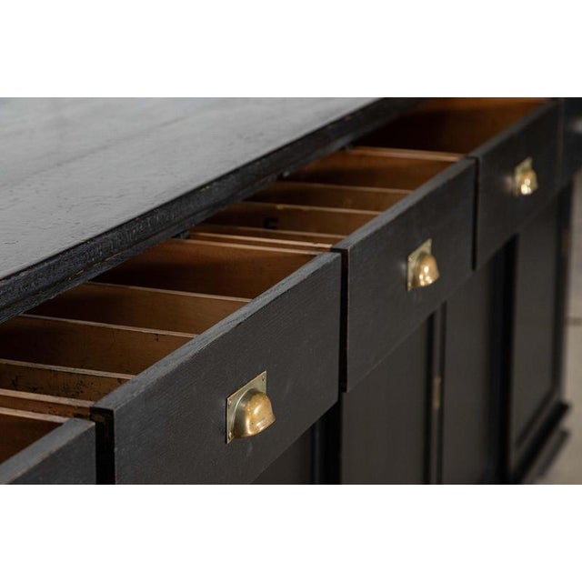 English Ebonised Oak Dresser Base, 1900 For Sale - Image 11 of 18