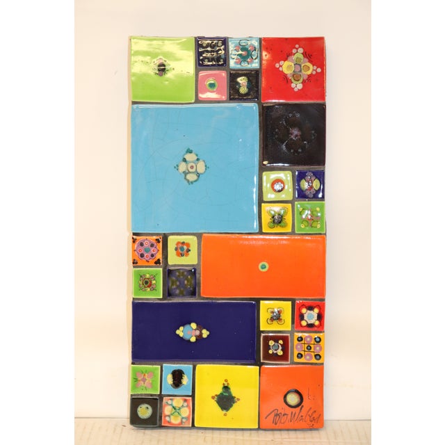 1950s 1950s Signed Bjorn Wiinblad Handpainted Plaque For Sale - Image 5 of 5