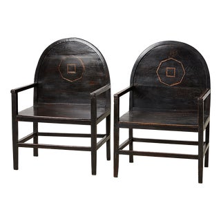 Italian Rationalist Armchairs, Italy, 1920s, Set of 2 For Sale