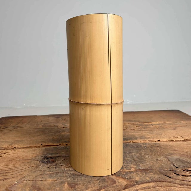 Shōwa Era Lacquered Bamboo Ikebana Vase, Japan, 1950s For Sale - Image 9 of 10