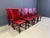 Red Leather Dining Chairs from Roche Bobois, France, 1980s, Set of 8 For Sale - Image 4 of 14